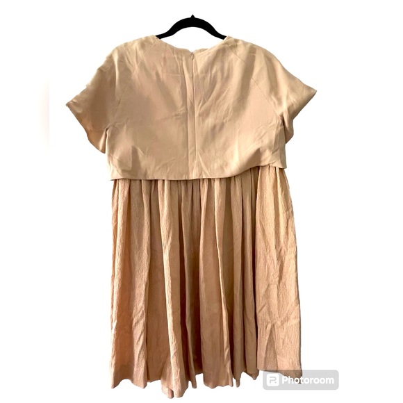 Balenciaga Peach Babydoll Silk Dress - Picture 2 of 7